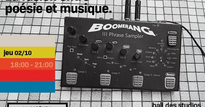 Boomerang : quand la poésie rencontre la musique – La Carène